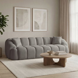 Atelier Del Sofa Octavio - Sofá de 4 Plazas Gris
